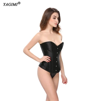 

YAGIMI Women Underbust Long Troso Corset Top Gothic Body Shaper Steampunk Bustier Shapewear Plus Size Waist Trainer Cincher 6xl