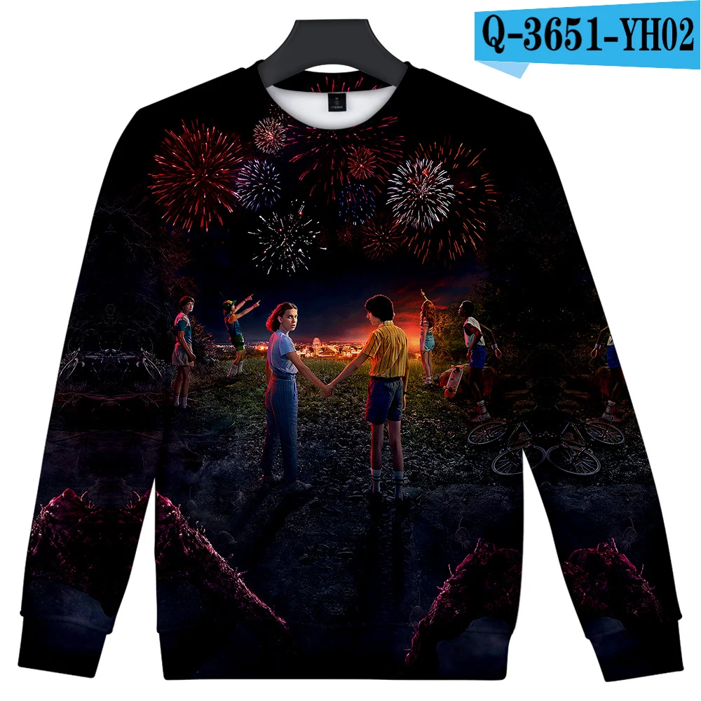 Stranger Thing 3 3D печать o-образным вырезом толстовка модная женская/мужская повседневная Уличная одежда с длинным рукавом Горячая Распродажа - Цвет: 3D
