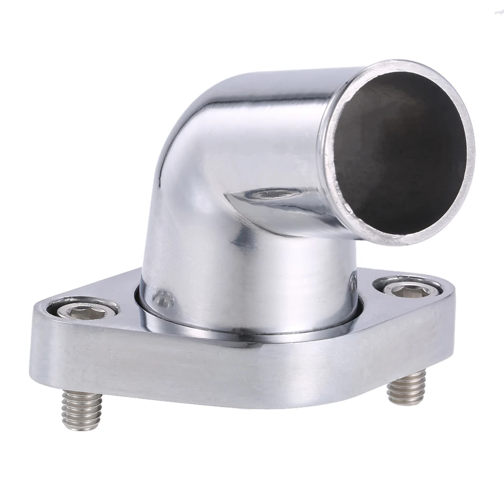 SBC BBC Polished Aluminum 15 degree Swivel Water Neck Fits SB BB for Chevy 327 350 454 396