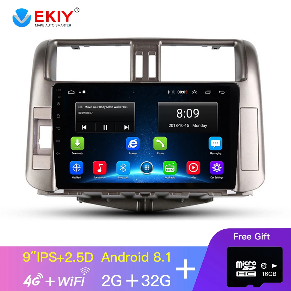

EKIY 9'' IPS Car Radio Multimedia no 2 din android Video Player Navigation GPS For Toyota LAND CRUISER PRADO 2009-2013