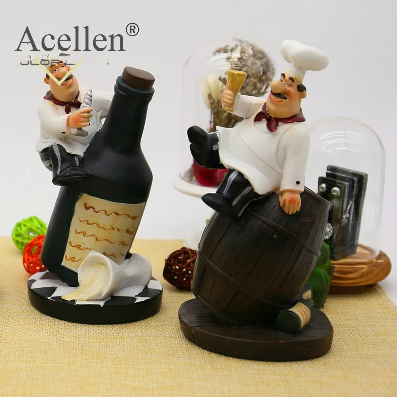 Американская винтажная фигура шеф повара украшение для винного шкафа бара торта