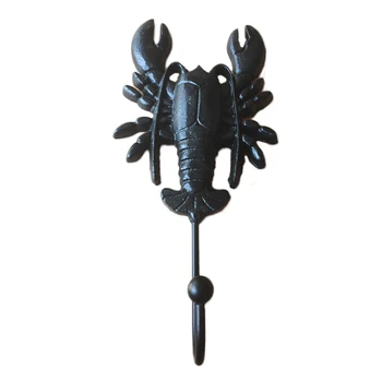 

Black Decorative Cast Iron Whale Tail Nautical Wall Coat Hook Utility Hanging Hook for hat Clothes