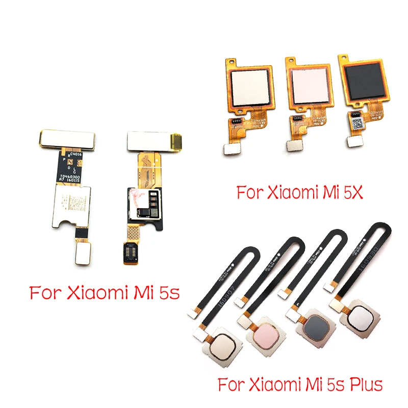 Для Xiaomi mi A1/mi 5X/mi A2/mi 6X mi 5 5S Plus домашний считыватель пальцев Сканер отпечатков пальцев Главная кнопка гибкий кабель