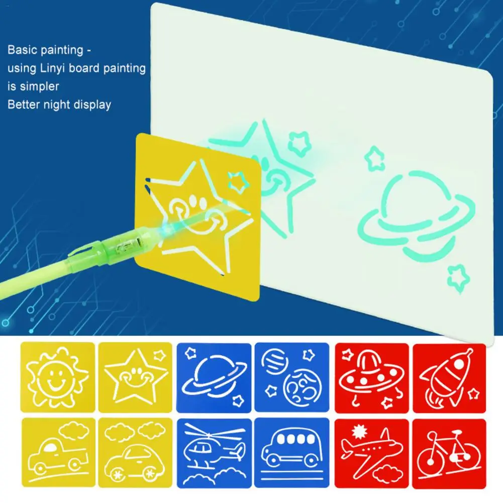 3D светильник, волшебная доска для рисования для детей, игрушка, большая доска для рисования, блокнот для рисования, для детей