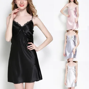 

Women's Sexy Sleepwear Sexy Nightdress Nightwear Sling Nightgown Lingerie Sleeveless Sleepdress Sexy camisola W10