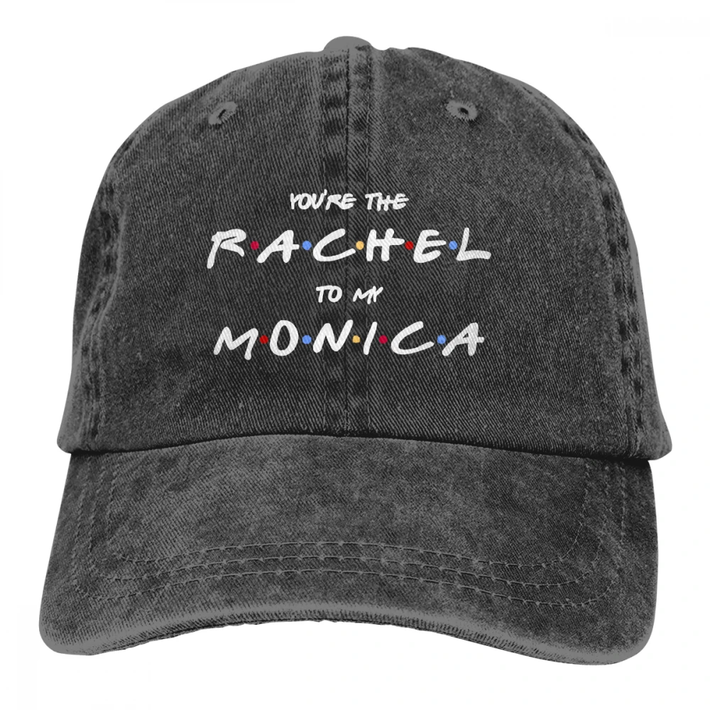 Вы Моника к My Rachel Casquette темно-синие унисекс Мужские Женские джинсовые бейсболка с ремешком кепки Регулируемый Гольф папа шляпа