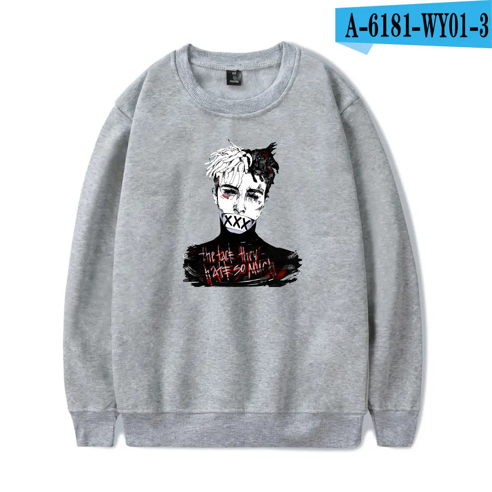 A6181-WY01 XXXTentacion свитер рэпер для женщин и мужчин Весенняя уличная одежда в стиле хип-хоп толстовка с круглым вырезом одежда Xxxtentacion мужской свитер - Цвет: A6181-WY01