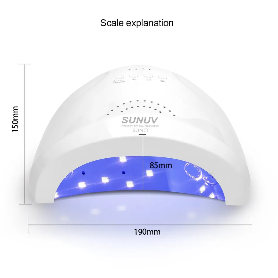 SUNUV Sunone 48 Вт Профессиональная лампа для ногтей Светодиодный УФ-лампа для маникюра Сушилка для ногтей УФ-гель светодиодный аппарат для ногтей инфракрасный датчик