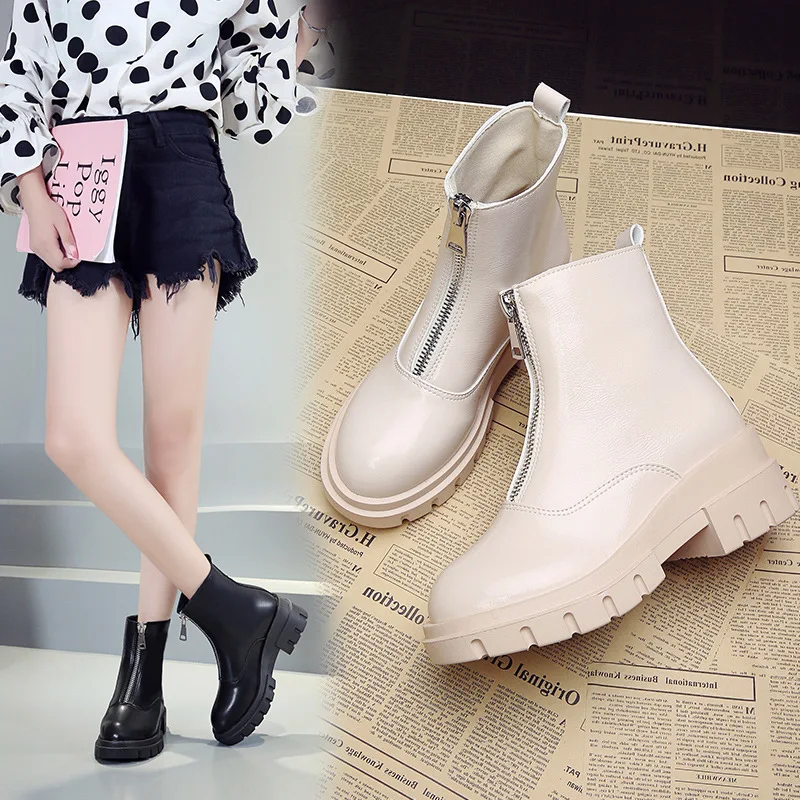 

Short Boots Boots Women's 2019 Shoe Autumn Online Celebrity Martin Versatile New Style Autumn Boots Trendy Shoes Spring And Autu