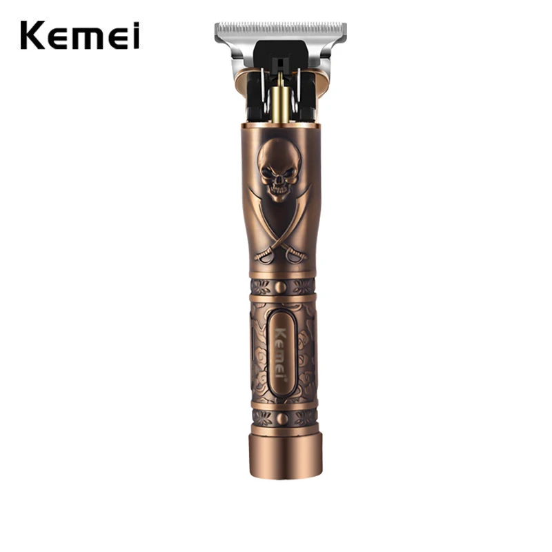 

Kemei T9 Cordless Barber Shop Hair Clipper Men All Metal 0mm Baldheaded Hair Trimmer Beard Shaver Fast Charging Haircut Machine