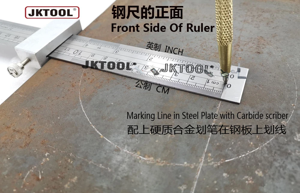 Jingyig Marking Ruler for Marking Woodworking Wire Gauge Stainless Steel Marking Gauge Woodworking Measurement Tools 