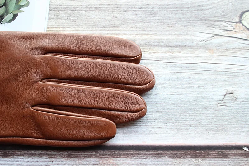 Summer Driving Sheepskin Gloves Men's Thin Touch Screen Leather Unlined Fashionable and Simple Motorcycle Riding Gloves