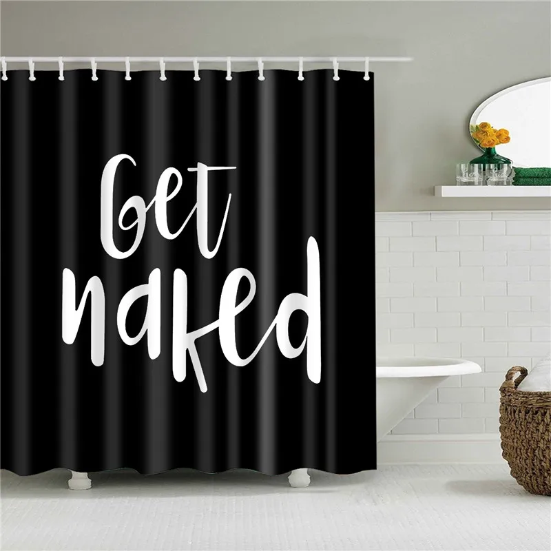 4 Modern Shower Curtain Bathroom Curtain Frabic Waterproof Mildew Shower Curtain 80*180cm Bathroom Curtain Bathroom with Hooks - Цвет: 4