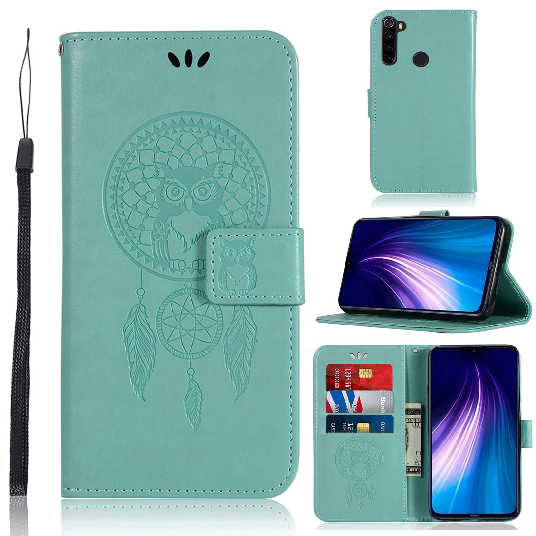 3D Сова Pattern Флип Чехол-бумажник для телефона кожа чехол Обложка для Redmi Note 3S 3 Pro 5A 4X5, 6, 7, 7S 7 Pro 8 4 4A Y3 K20 Pro 7A Funda - Цвет: 3