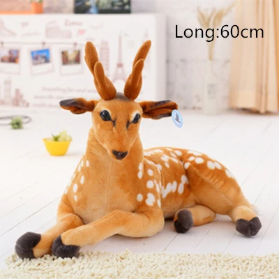 length 60cm Подушки для стульев 30 см, 50 см, 90 см, Sika, олень, милая подушка для путешествий, подушка для медитации, смешные плюшевые игрушки - Цвет: length 60cm