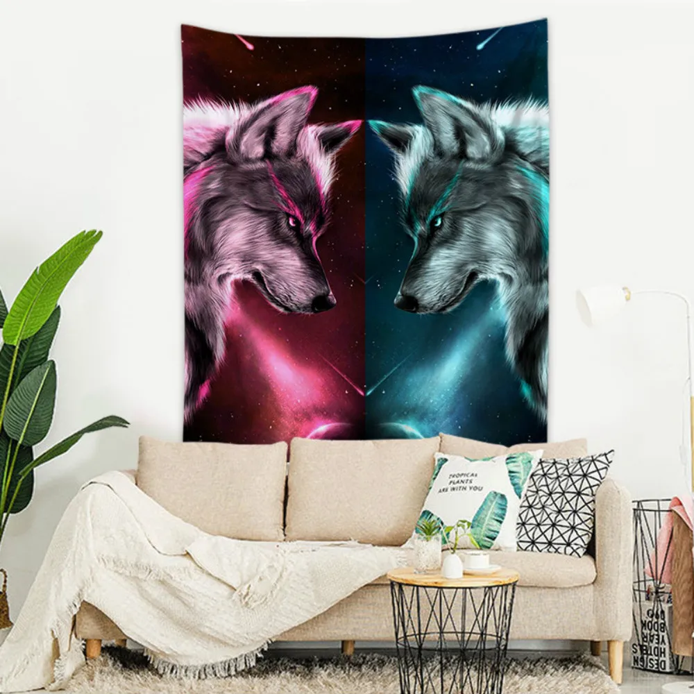 Гобелен INS в скандинавском стиле Ветер волка настенное украшение для дома