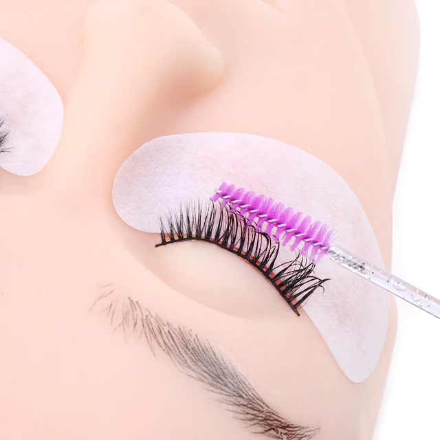 Pinceaux de maquillage jetables en cristal, brosse à sourcils, poignée en diamant, baguette de Mascara, applicateur de cils, outil d'extension de cils, 50 pièces