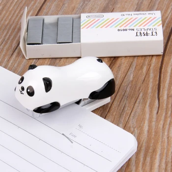 

Mini Panda Stapler Set Paper Binder Within 1000pcs Staples Office School Supply 53CC