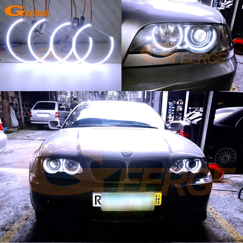 Для BMW E46 M3 Coupe Convertible 2001 2006 отличный ультра яркий COB led Ангельские Глазки halo кольца