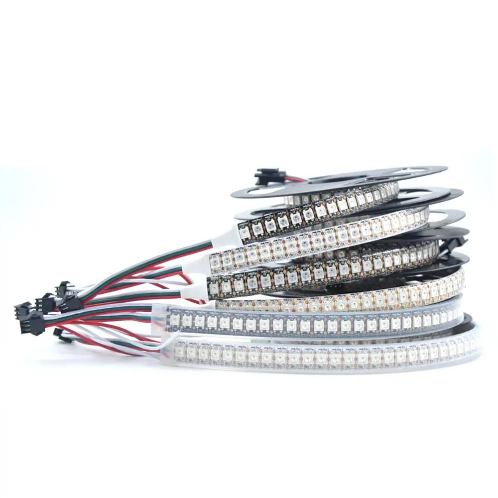 1 м высокое качество DC5V SK6812 144 светодиодный s/M Белый Черный SMD 5050 RGB Мечта цвет