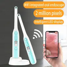 Практичный Водонепроницаемый беспроводной Wifi оральный стоматологический эндоскоп 8 регулируемых светодиодных ламп интраоральная камера HD видео осмотр зубов