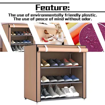 

Modern Simple Design Folding Shoebox Stainless Rack Organizer Storage Wardrobe Cabinets For Home Bedroom Storage