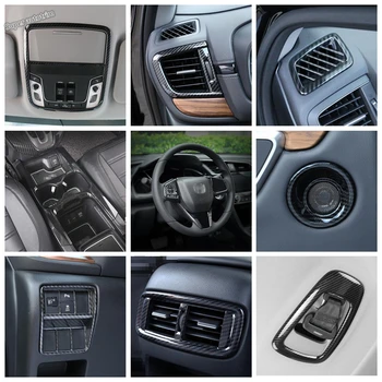 

Lapetus Carbon Fiber Look Interior Refit Kit Door Speaker / Air AC / Steering Wheel Cover Trim For Honda CRV CR-V 2017 - 2020