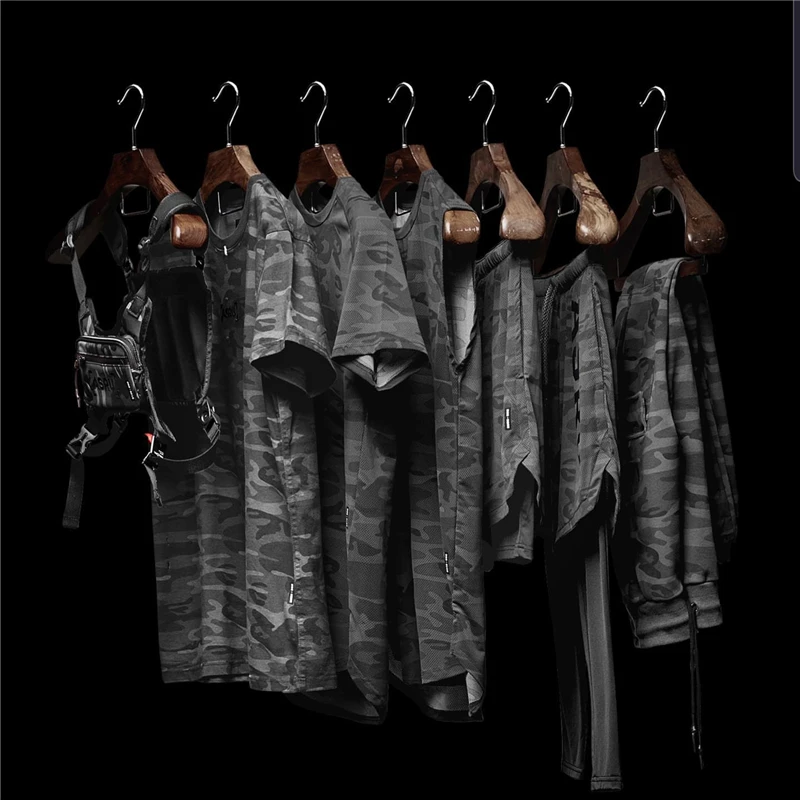 2020 New Camouflage Men 2 in 1 Running Shorts Jogging Gym Fitness Training Quick Dry Beach Short Pants Male Summer Sport Workout