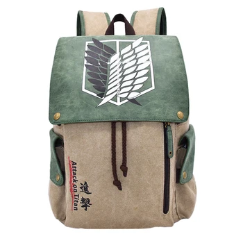

Anime Backpack Attack on Titan Backpack School Bag Female Men backpack teens Canvas Laptop back pack Travel Rucksack for men