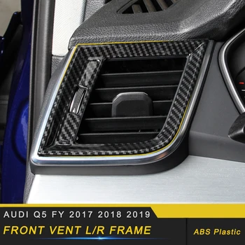 

Car Accessories Front A/C Vent Air Outlet ABS Carbon Cover Trim Frame Sticker Interior Decoration for Audi Q5 FY 2017-2020