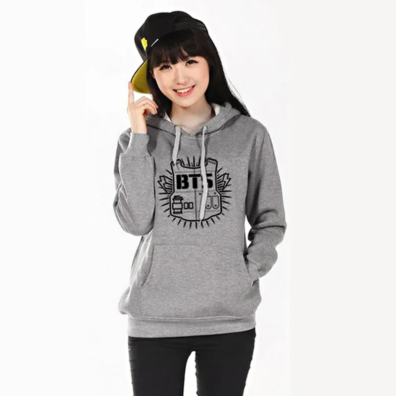 

Amazon Autumn And Winter Women's New Style BTS Printed Letter Long Sleeve Hoodie
