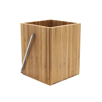 

Convenient Household Storage Case Tank Organizer Kitchen Gadgets Multifunctional Square Shape Container Bamboo For Home Canister