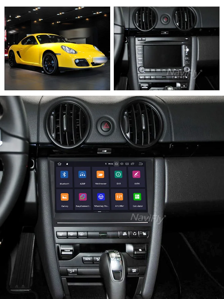 Perfect NaviFly IPS DSP Touch Screen Android 9.0 Car Multimedia Player for Porsche/911/997/Cayman/Boxster Car GPS Navigation 2GB RAM BT 11