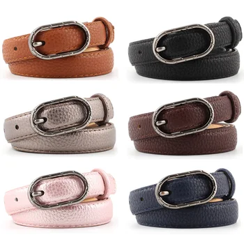 

Ladies Classic Oval Buckle Belts Dress Jeans Belt New Stylish Thin Waistband NUBLT0385