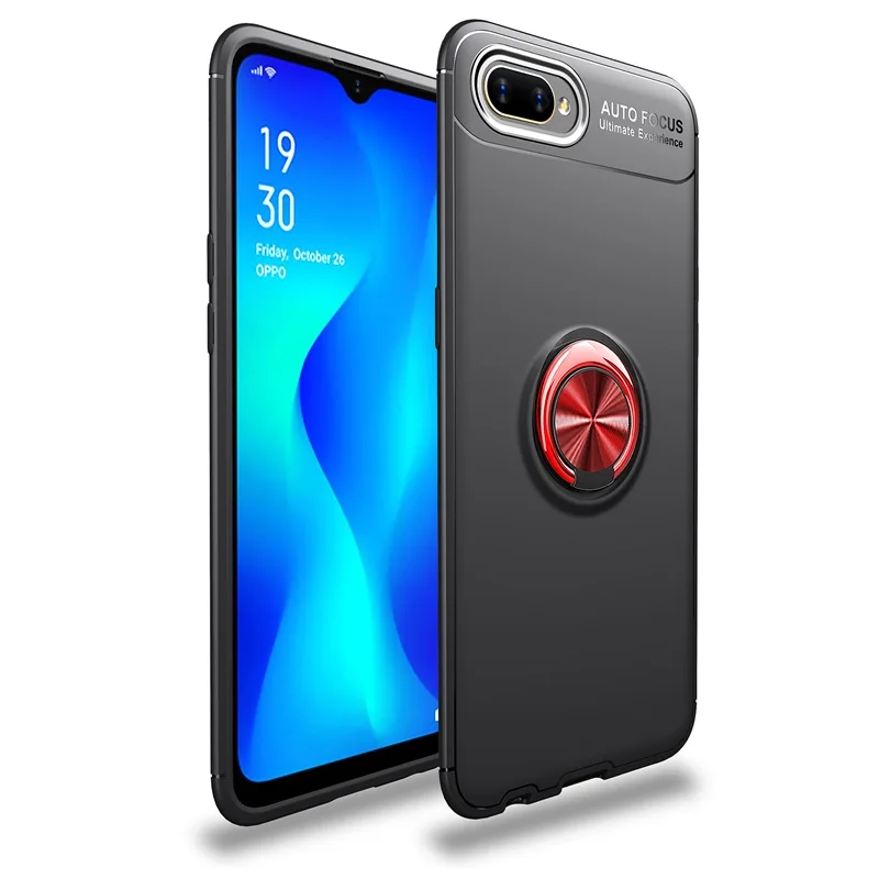 Роскошный чехол для телефона OPPO Realme C2, чехол, чехлы, держатель для пальцев, мягкое силиконовое покрытие, задняя оболочка для OPPO A1K, чехол, чехол