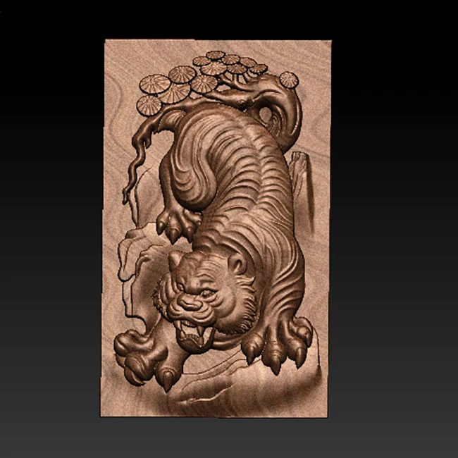 3d модель рельеф для ЧПУ или 3D-принтеров в STL-пилке с рельефным тигром | Инструменты