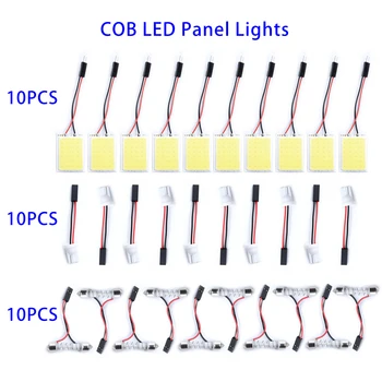 

Energy Saving 10X 12V Car 288LM White 24SMD LED +Festoon T10 Adapter Lamp