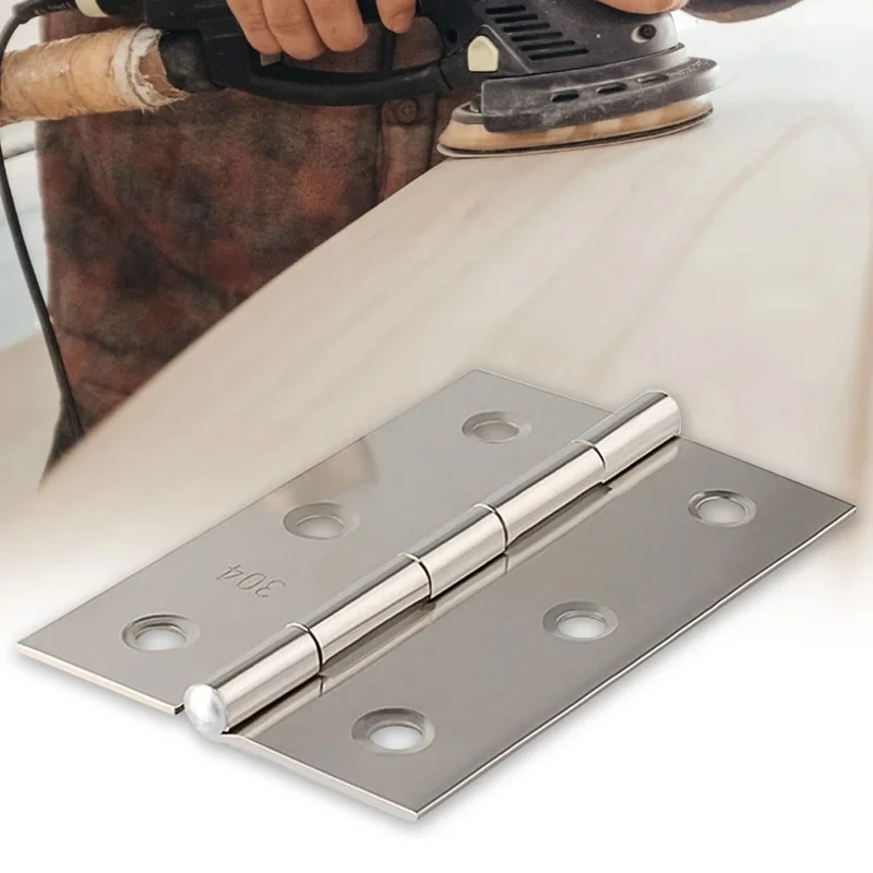 10 Pcs 1/1.5/2/2.5/3 Inch Stainless Steel Door Hinge Furniture Home Accessories Window Cabinet Jewelry Box