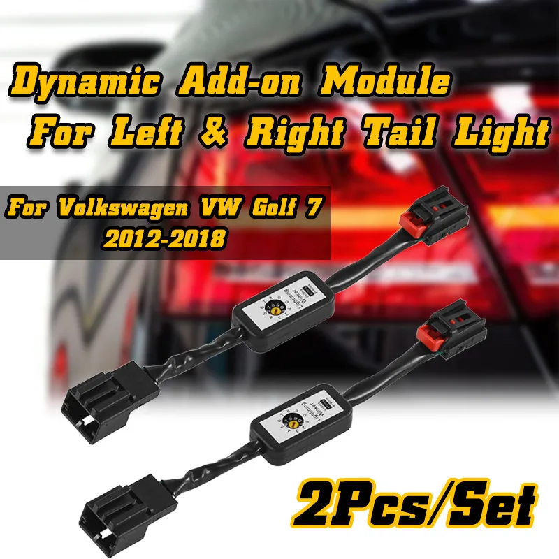2 шт./компл. Динамический указатель поворота светодиодный фонарь дополнительный модуль кабель провод Harnes подходит для Volkswagen VW Golf 7 2012