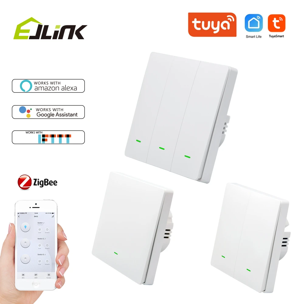 Ejlink Zigbee Push Button Switch No Neutral Wire App Remote Control