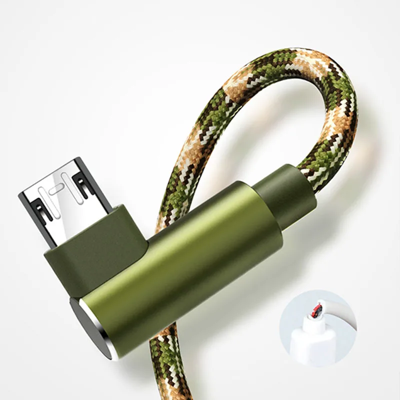 High Quality 1/2/3 m Nylon USB Charging Cable for Android System 2.4A Fast Charger Data Transfer Charging Cable for iPhone