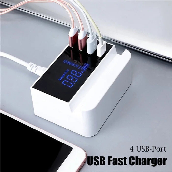 4-Порты и разъёмы Multi USB зарядное устройство Quick Зарядное устройство 20 Вт Мощность адаптер US/EU/UK переходник держатель для мобильного телефона, GV99
