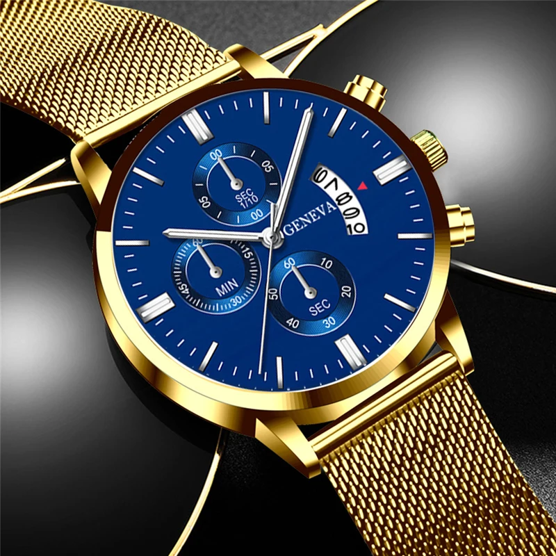 Fashion Mens Watches Luxury Men Business Casual Stainless Steel Mesh Belt Analog Quartz Watch Calendar Clock relogio masculino reloj hombre men s fashion calendar watches for men business stainless steel mesh belt analog quartz watch relogio masculino