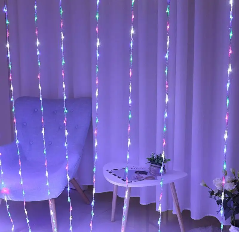 LED Curtain Flow Lamp 3x3 m Waterfall Light Waterproof String Window Meteor Shower Rain Fairy Lighting for Cristmas Decoration battery christmas lights String Lights