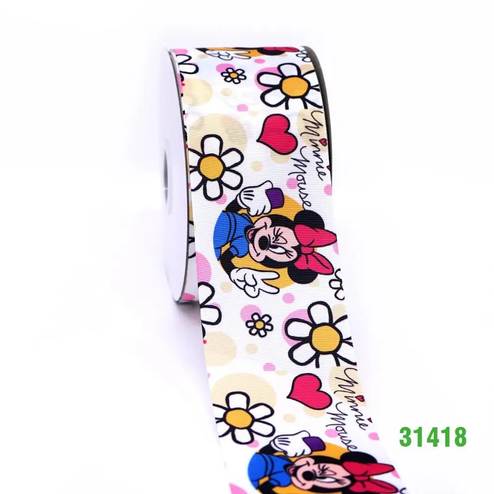 31418 50 ярдов мультфильм напечатанный grosgrain ленты 30885 - Цвет: 31418