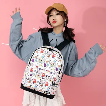 

High school backpack girls school bag 2020 canvas travel backpack ladies school bag teenager student school bag