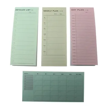 

1Pc Day/Week/Month Plan Detailed List Memo Pad Notepad Journal Notebook Daily Memos Planner Stationery School Office Stationery