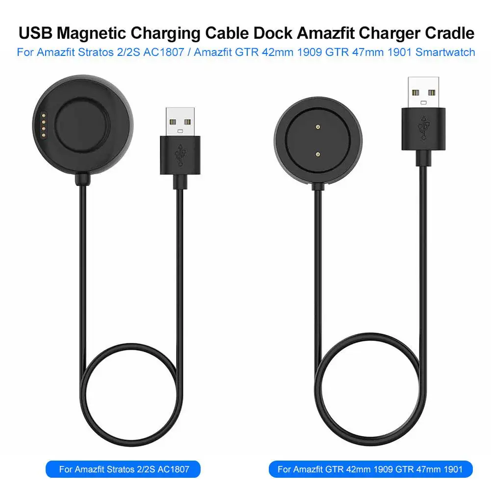 

USB Magnetic Charging Cable Dock Amazfit Charger Cradle For Amazfit 2/2S Amazfit GTR Fast Charging Cord Replacement Charger