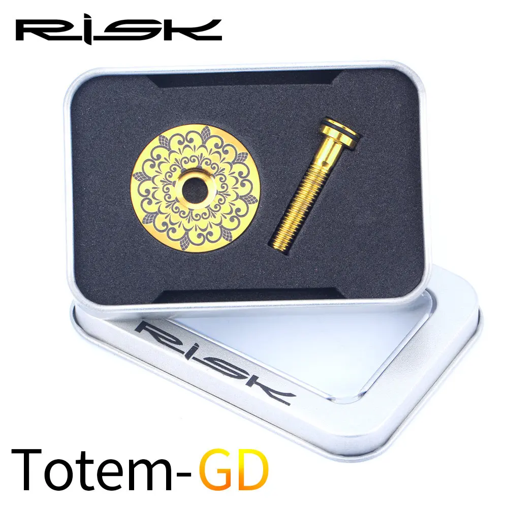 Totem GD RISK велосипедный стволовый Топ крышка чехол для гарнитуры болт из титанового сплава дорога MTB велосипед 28,6 мм 1 1/" передняя вилка головная трубка Superlight Ti Винт - Цвет: Totem GD