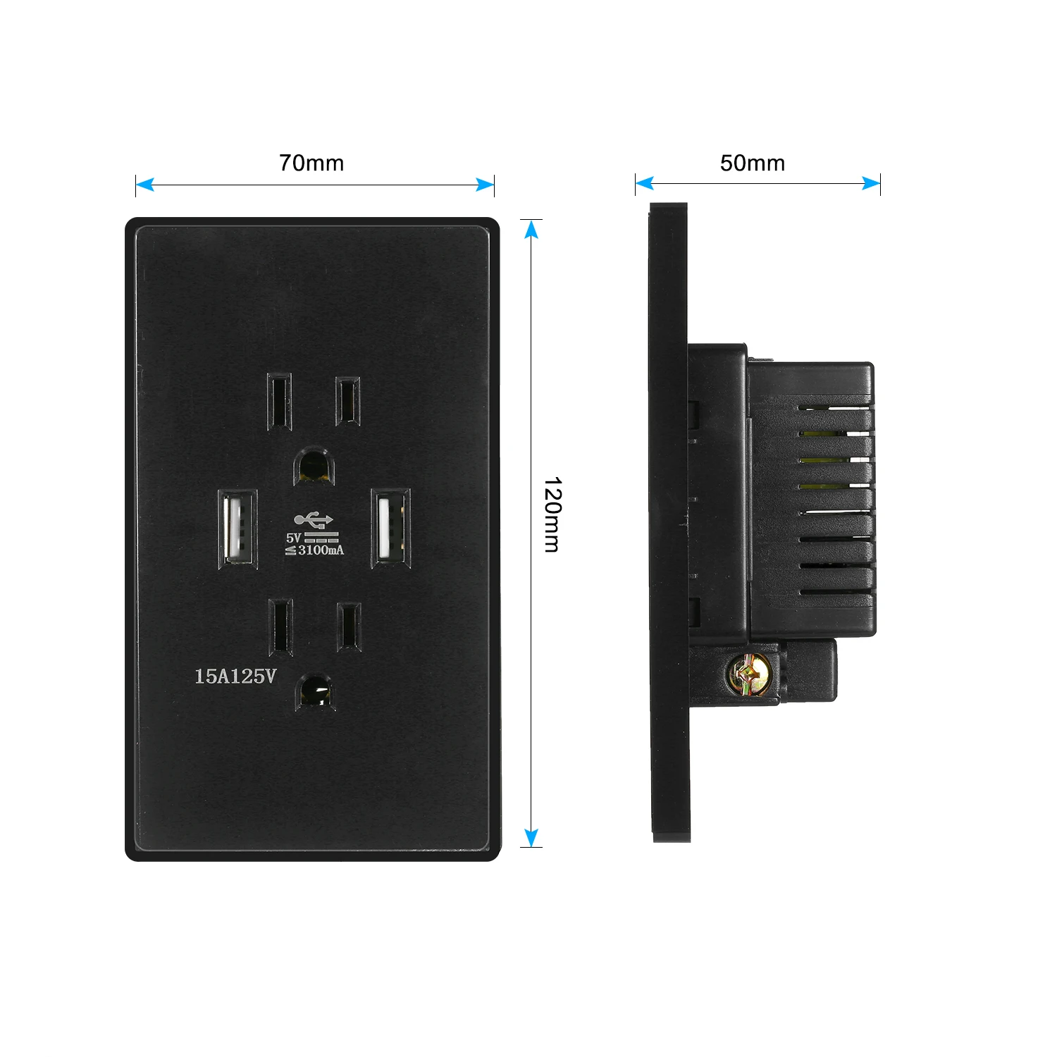Высокоскоростная настенная розетка USB выход DC 5 В 3.1A 4.2A электрическая розетка 2 зарядное устройство двойной USB порт розетка настенная розетка